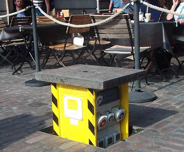 Pop up power units for the Piazza at Covent Garden