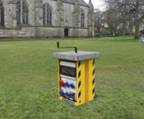 Retractable power units for University lawn areas - on this page