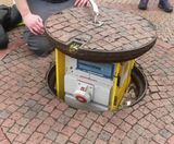 Retractable service units for historic open market - on this page