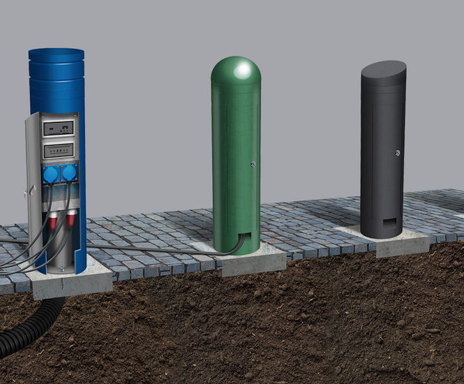 Power Supply Bollards –  effective outdoor power supply
