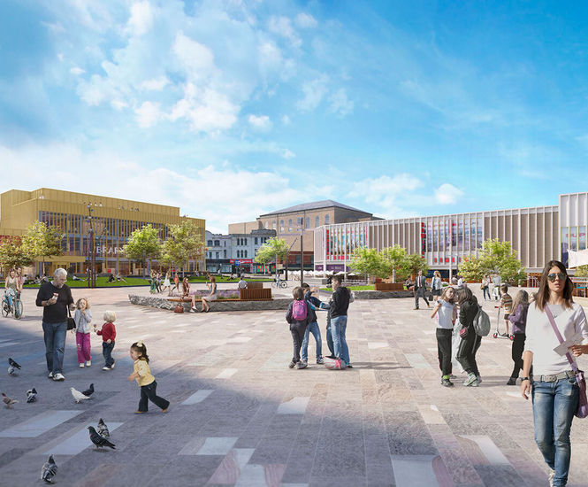 Pop Up Power Supplies Barnsley’s Glass Works development