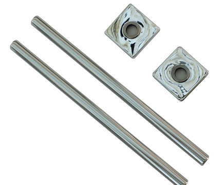 Square chrome pipe kit