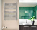 Camber 400 curved stainless steel heated towel rail