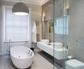 Ashdown 300 flat front stainless steel heated towel rail
