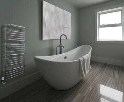 Findon stainless steel heated towel rail