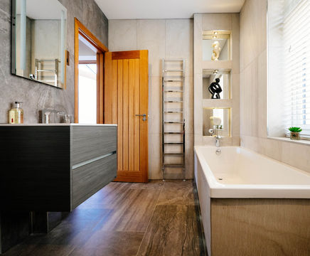 Brunswick 1650/350 stainless steel heated towel rail