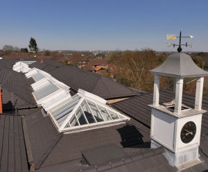 Replacement roof patent glazing for Jack Newell Court, West Midlands