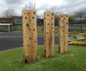 Timber climbing walls