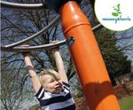 High Spinner with Wheel - stainless steel playground spinner