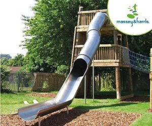 Bespoke Tunnel Slides - custom stainless steel playground slide