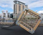 Bespoke tilting Play Cube structure for quayside park