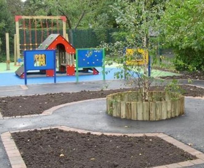 Play area construction, Manley Primary & Infant School