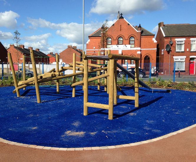 New zoned play area for children's school, Manchester