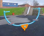 Stand-on seesaw for up to 4 people