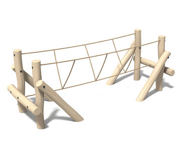 Robinia Burma Bridge V Rope - timber trim trail equipment