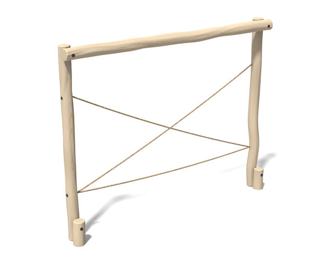 Robinia Cross Ropes - timber trim trail equipment
