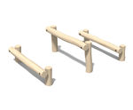 Robinia Hurdles - timber trim trail equipment