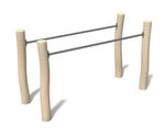Robinia Parallel Bars - timber trim trail equipment