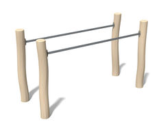 Robinia Parallel Bars - timber trim trail equipment