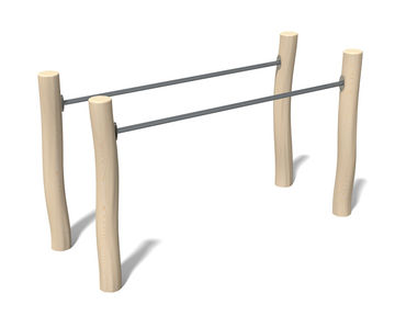 Robinia Parallel Bars - timber trim trail equipment