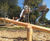 Robinia Seesaw - natural wood playground seesaw for outdoor play 3