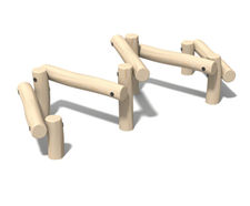 Robinia Snaky Steps - timber trim trail equipment