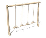 Robinia Swinging Steps - timber trim trail equipment