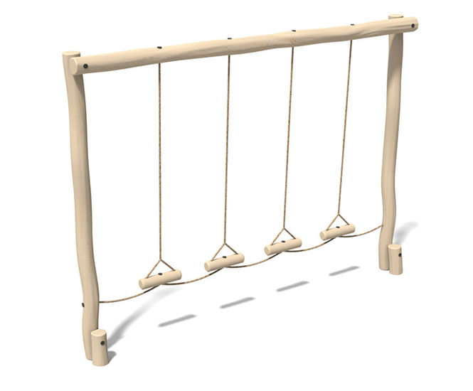 Robinia Swinging Steps - timber trim trail equipment