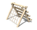 Robinia Up and Over (Rope and Logs) - timber trim trail equipment