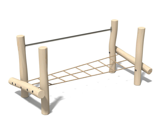 Robinia Wonky Walk - timber trim trail equipment