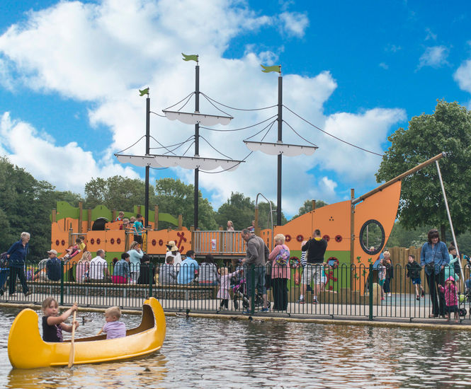 Play ship for inclusive play at Markeaton Park, Derby Proludic Play