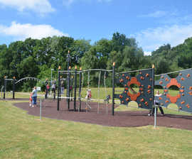 Play equipment for all ages at Mill Park, Bracknell