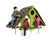 Climbing Hut (J254) - outdoor timber playhouse with climbing wall for kids 3