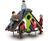 Climbing Hut (J254) - outdoor timber playhouse with climbing wall for kids 6