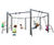 J482 – Hexagonal Swing - steel 6-seat anti-wrap playground swing set 3