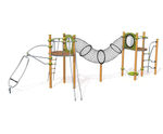 Ixo multiplay unit J2579-M - playground climber with slide and net tunnel