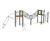 Ixo multiplay unit J2579-M - playground climber with slide and net tunnel 1
