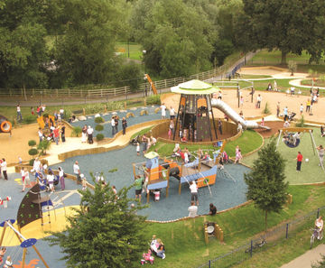 Play area in Green Flag Award winning Welland Park