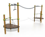 Aerospeed J2582-M - metal playground cableway with non-slip platform