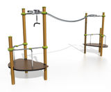 Aerospeed J2582-M - metal playground cableway with non-slip platform - on this page