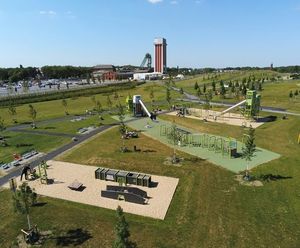 Bespoke playground with mining and industrial theme
