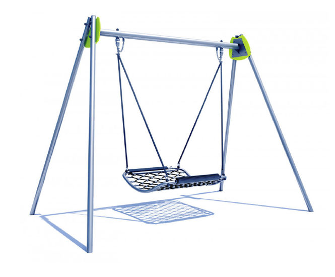 Rope Basket Swing J445® - steel frame playground swing for 5 children