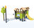 Dream Village - steel playground with slides, tunnel, and playhouses 3