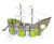 Neptune - large steel boat playground with slides and climbing features 4