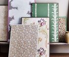 Block printed wallpaper