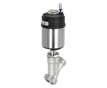 Type 2100 angle-seat valve for on/off control