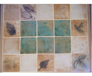 Handmade glazed wall tiles