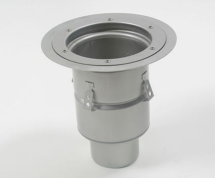 Industrial 200 drain, flexible flooring, vertical outlet