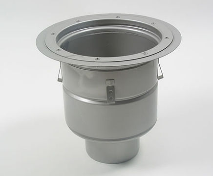 Industrial 763 drain, vinyl floors, horizontal outlet