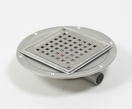 Light duty 381 drain, concrete floor, with flange